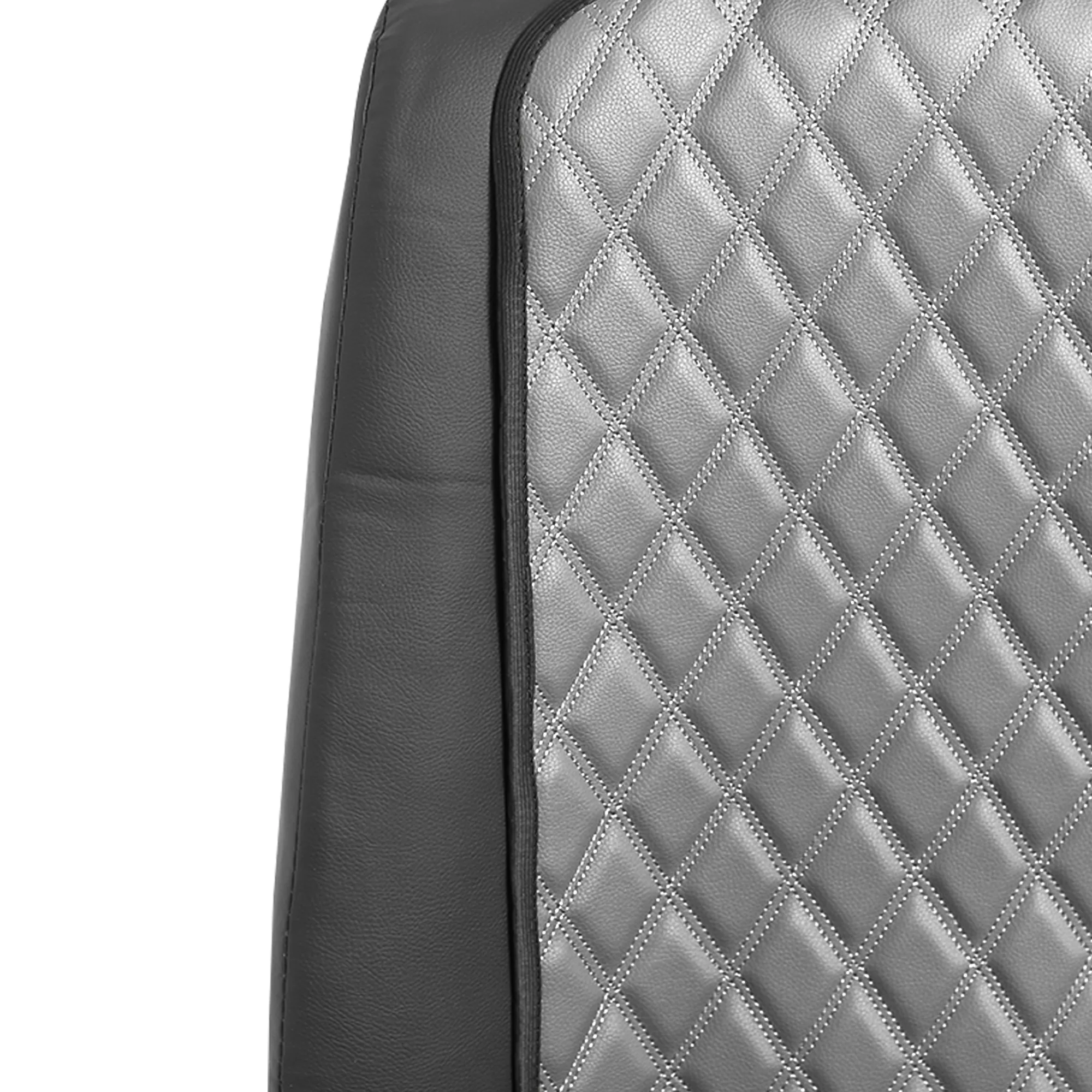 Faux Leather Seat Protectors - Full Set - Solid Gray