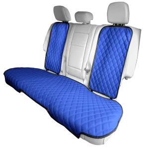 Faux Leather Seat Protectors - Rear Set Blue