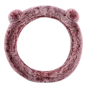 Faux Rabbit Fur Koala Bear Steering Wheel Cover Red