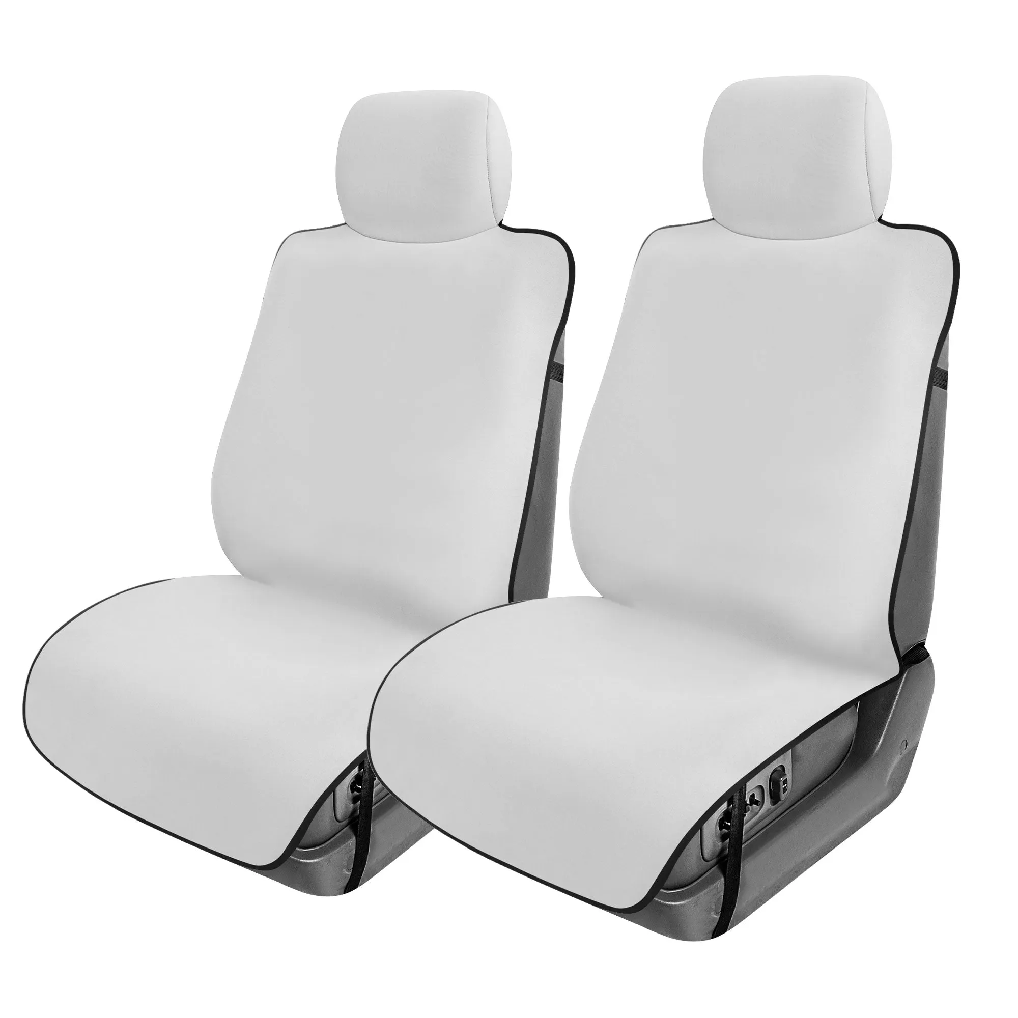 FH Group Easy Roll-Out Car Seat Protector - 2pc Gray Neoprene