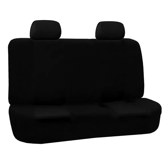 Flat Cloth Seat Covers - Full Set Black