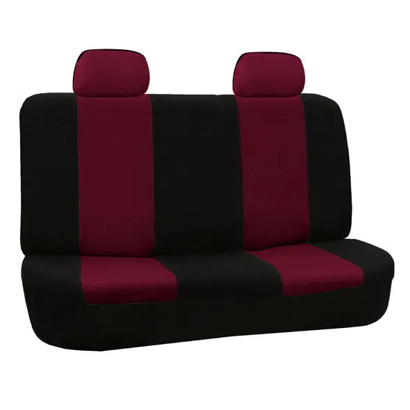 Flat Cloth Seat Covers - Full Set Burgundy