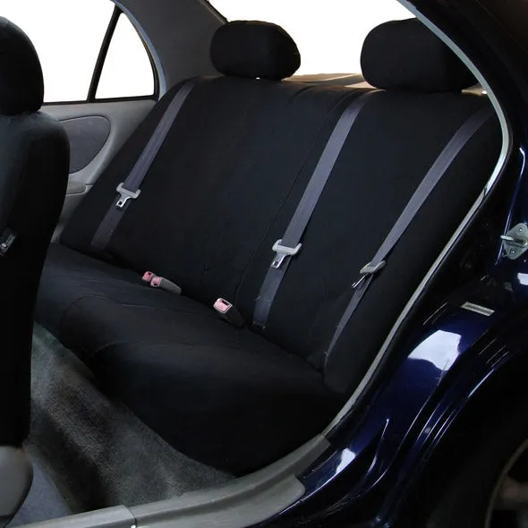 Flat Cloth Seat Covers - Rear Black
