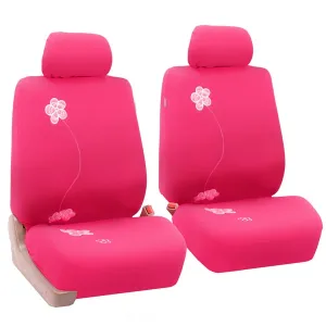 Floral Seat Covers - Front Set Pink
