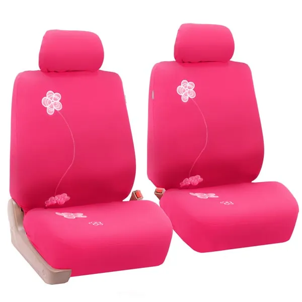 Floral Seat Covers - Front Set Pink