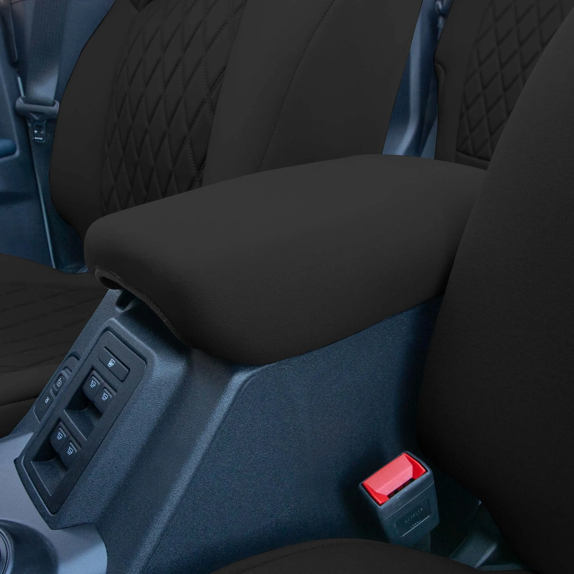 Ford Bronco Full Size SUV 2021-2024 - Front Set Seat Covers  -  Black Ultraflex Neoprene