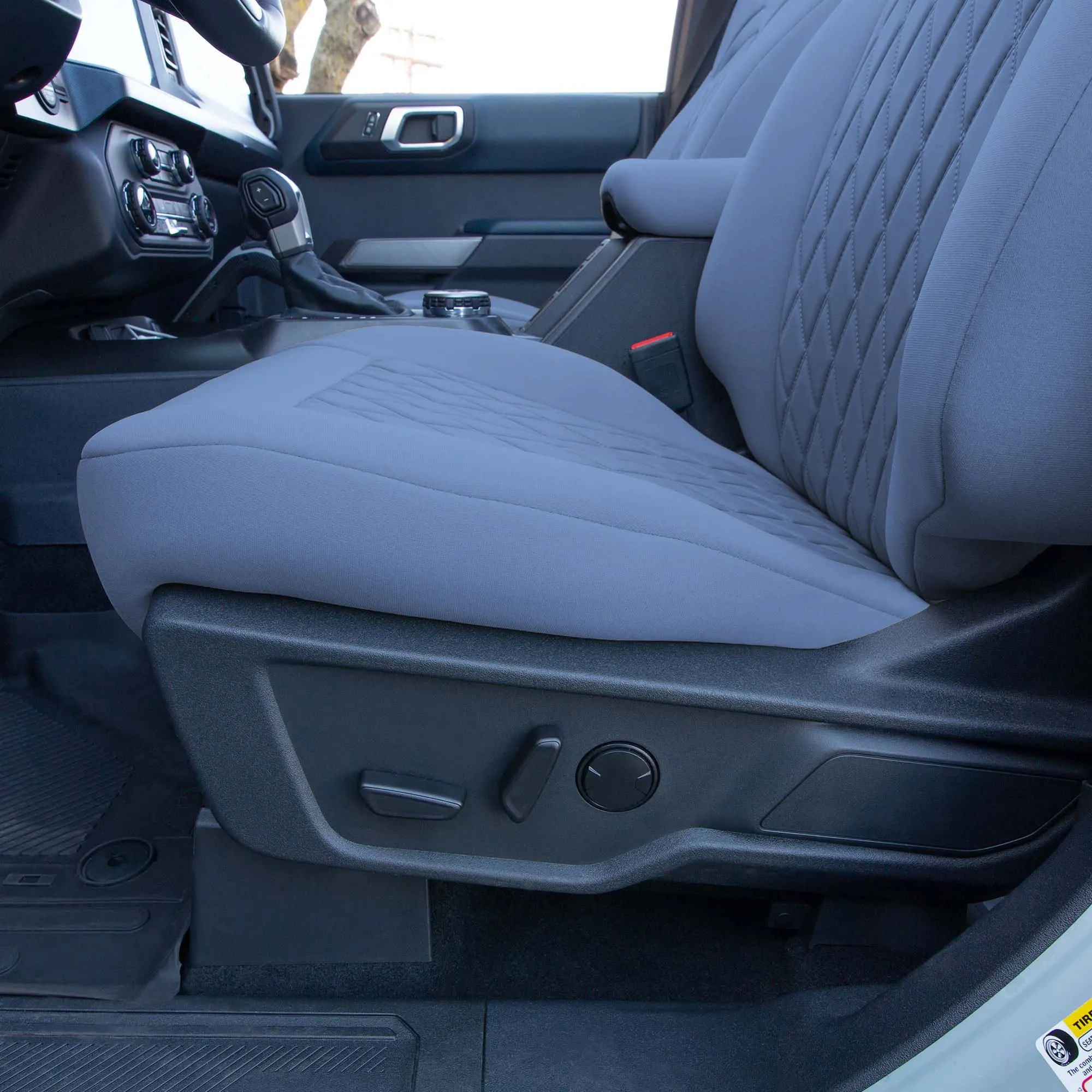 Ford Bronco Full Size SUV 2021-2024 - Front Set Seat Covers  -  Solid Blue Ultraflex Neoprene