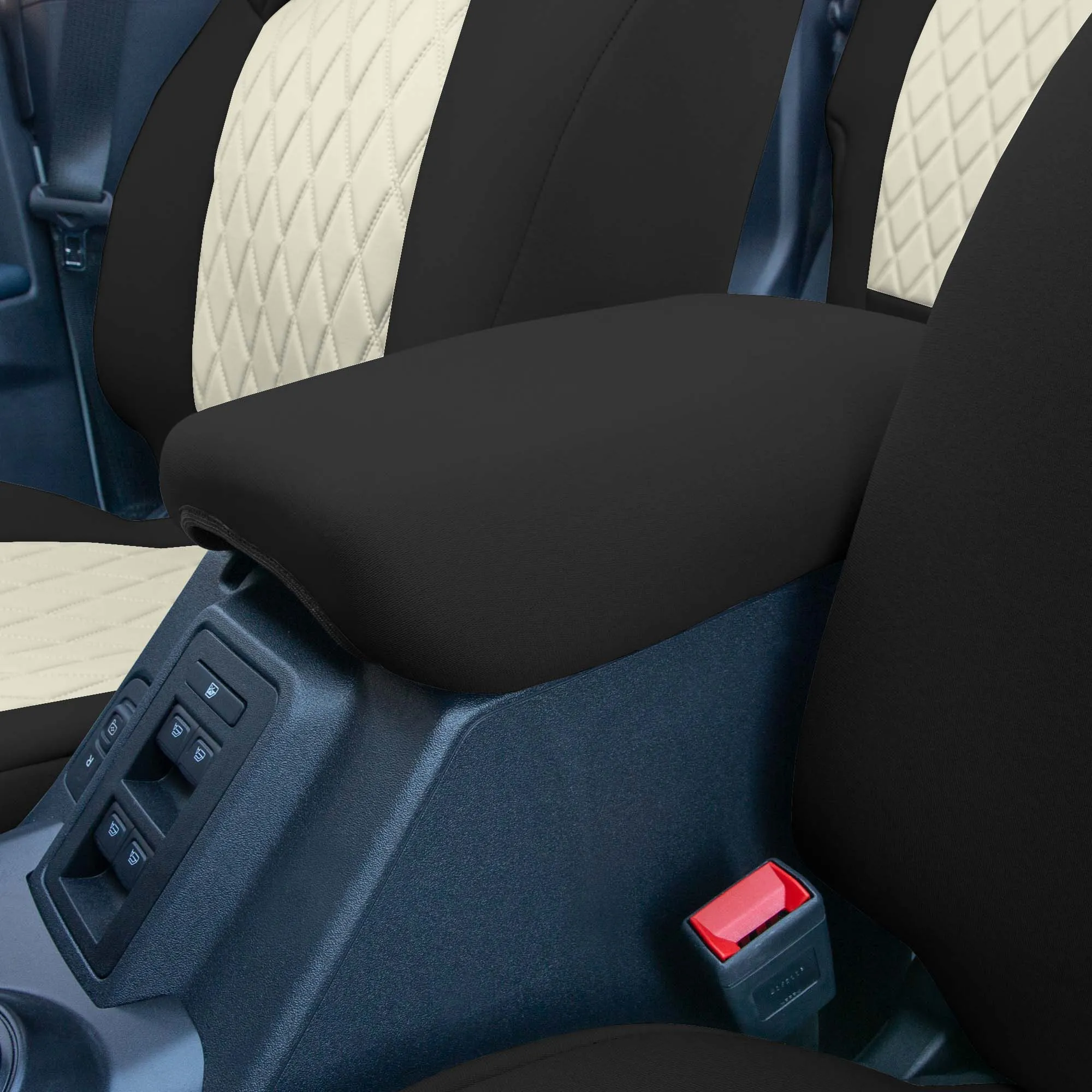 Ford Bronco Full Size SUV 2021-2024 - Full Set Seat Covers  - Beige Ultraflex Neoprene