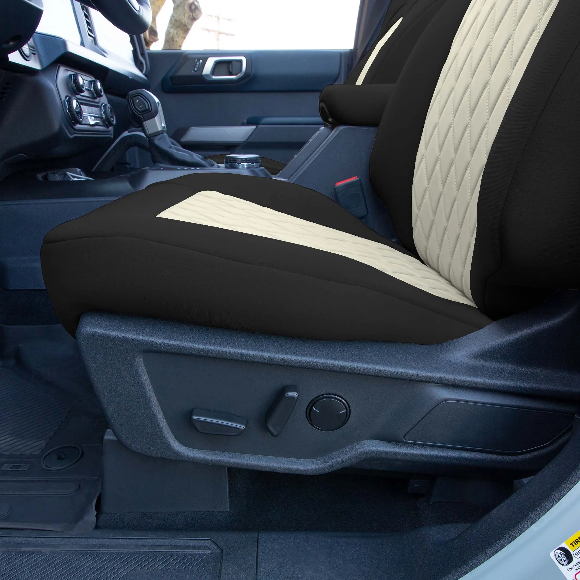 Ford Bronco Full Size SUV 2021-2024 - Full Set Seat Covers  - Beige Ultraflex Neoprene