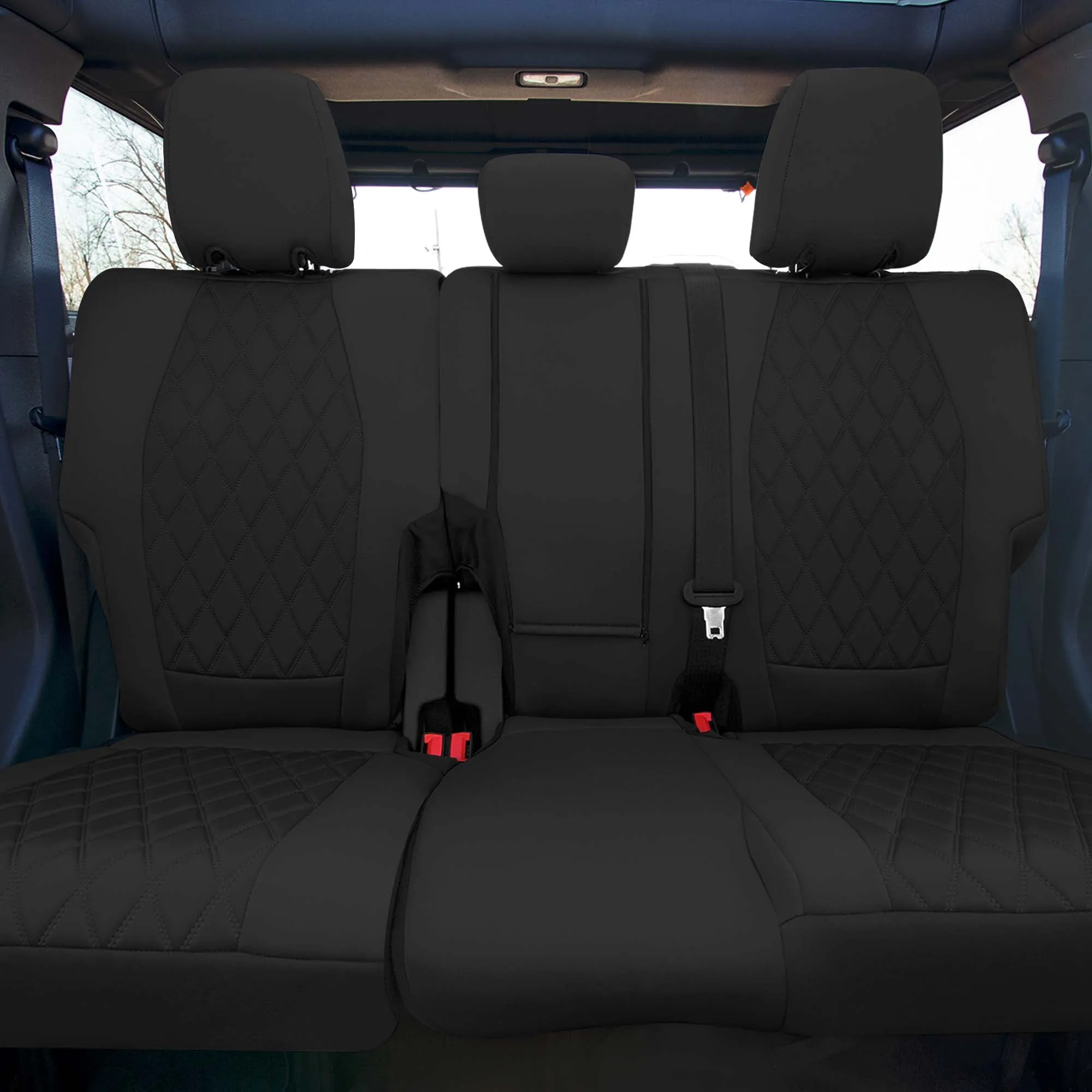 Ford Bronco Full Size SUV 2021-2024 - Full Set Seat Covers  - Black Ultraflex Neoprene