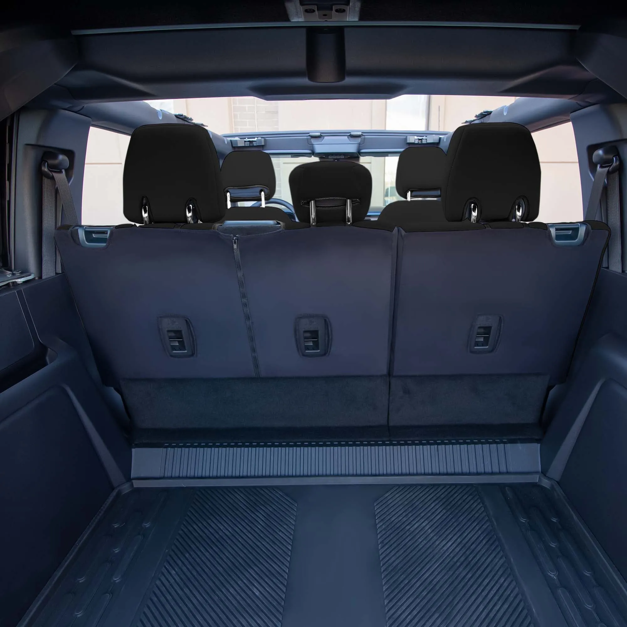 Ford Bronco Full Size SUV 2021-2024 - Full Set Seat Covers  - Black Ultraflex Neoprene
