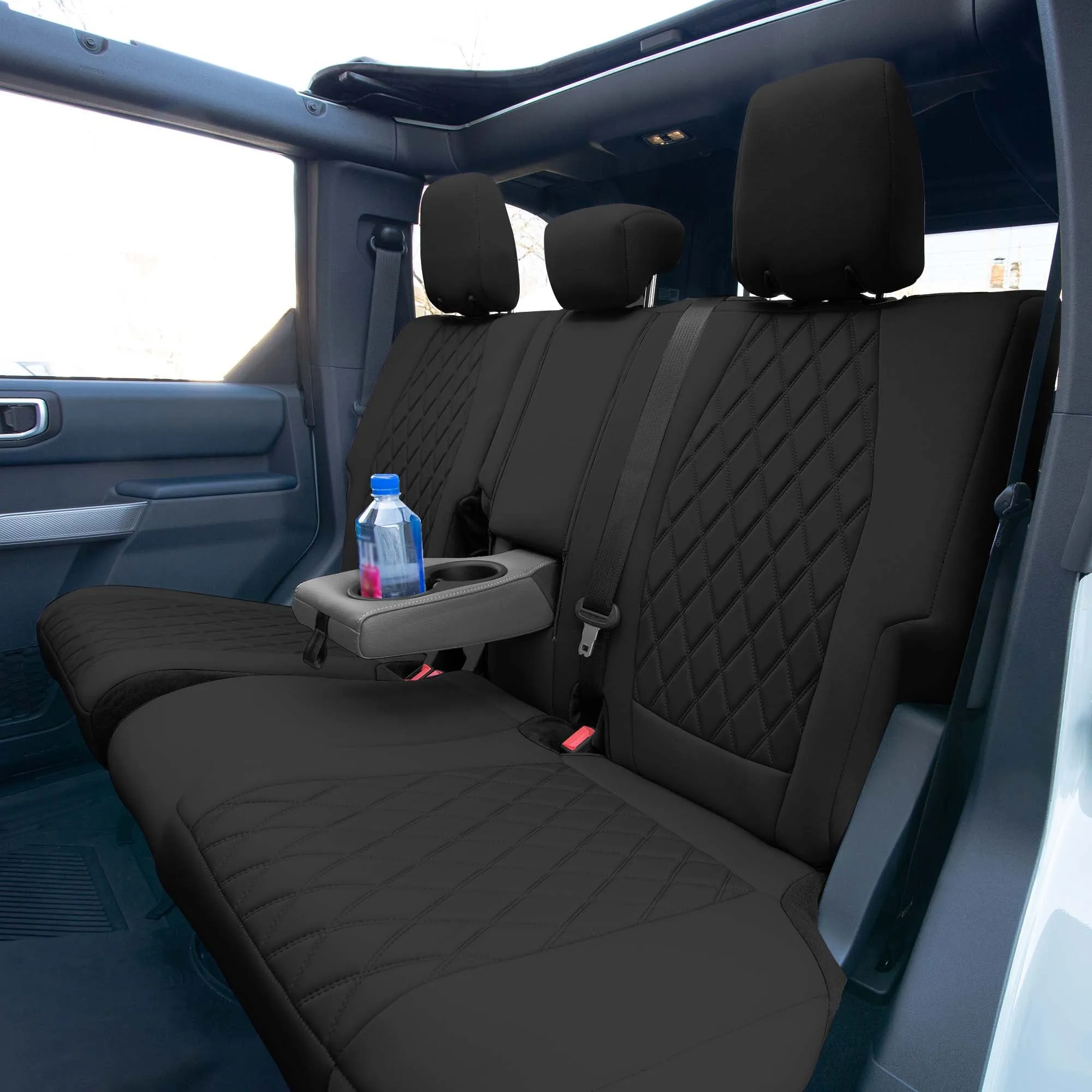 Ford Bronco Full Size SUV 2021-2024 - Full Set Seat Covers  - Black Ultraflex Neoprene