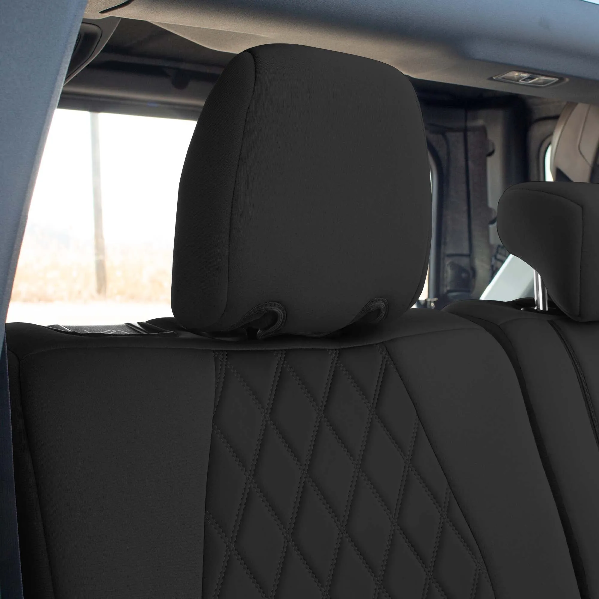 Ford Bronco Full Size SUV 2021-2024 - Full Set Seat Covers  - Black Ultraflex Neoprene