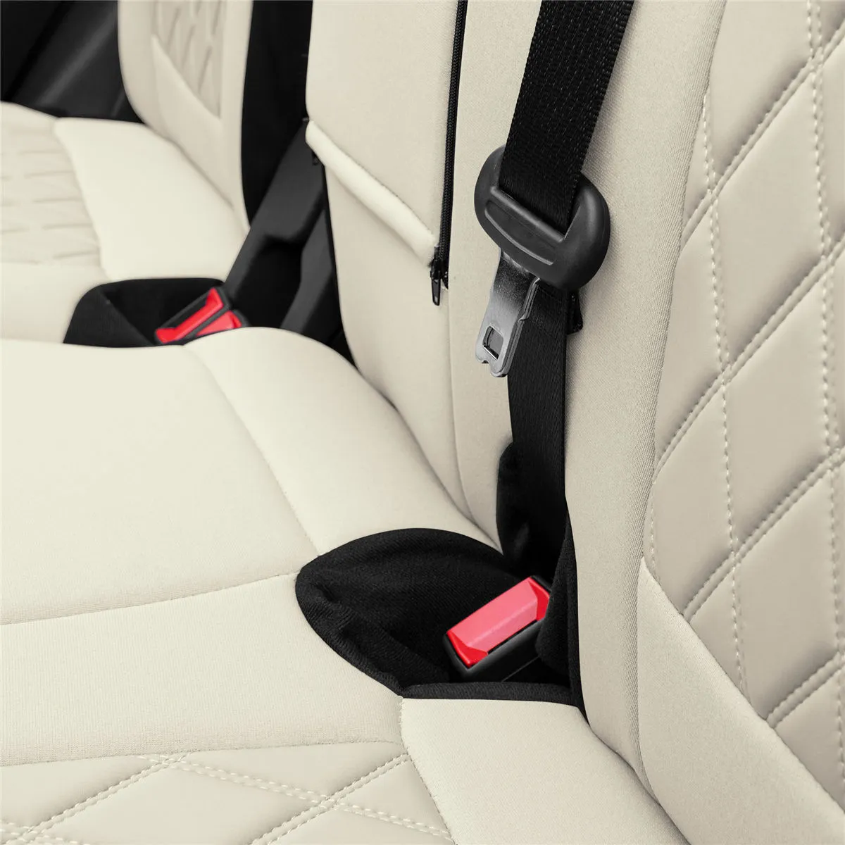 Ford Bronco Full Size SUV 2021-2024 - Full Set Seat Covers  - Solid Beige Ultraflex Neoprene