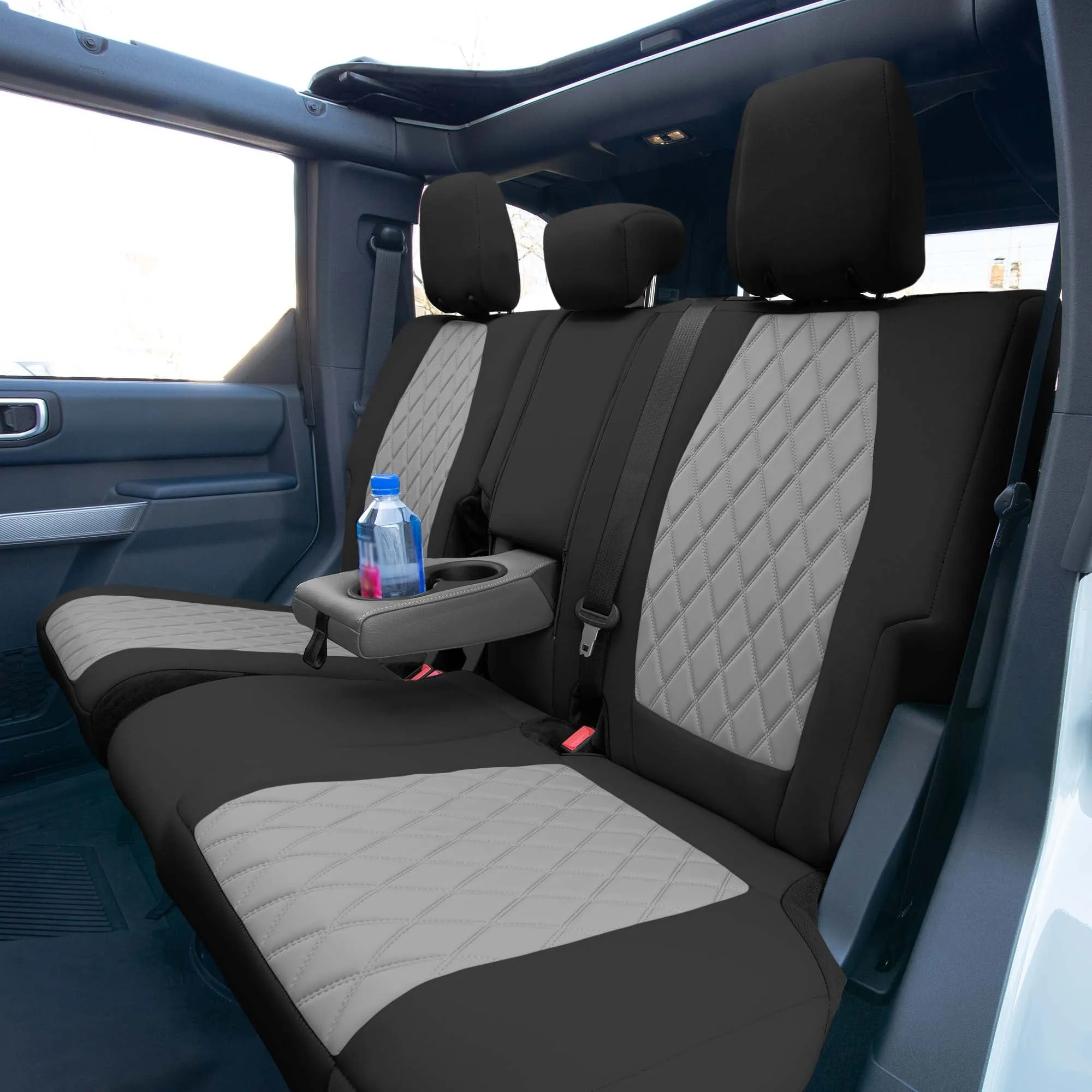 Ford Bronco Full Size SUV 2021-2024 - Rear Set Seat Covers  - Gray Ultraflex Neoprene