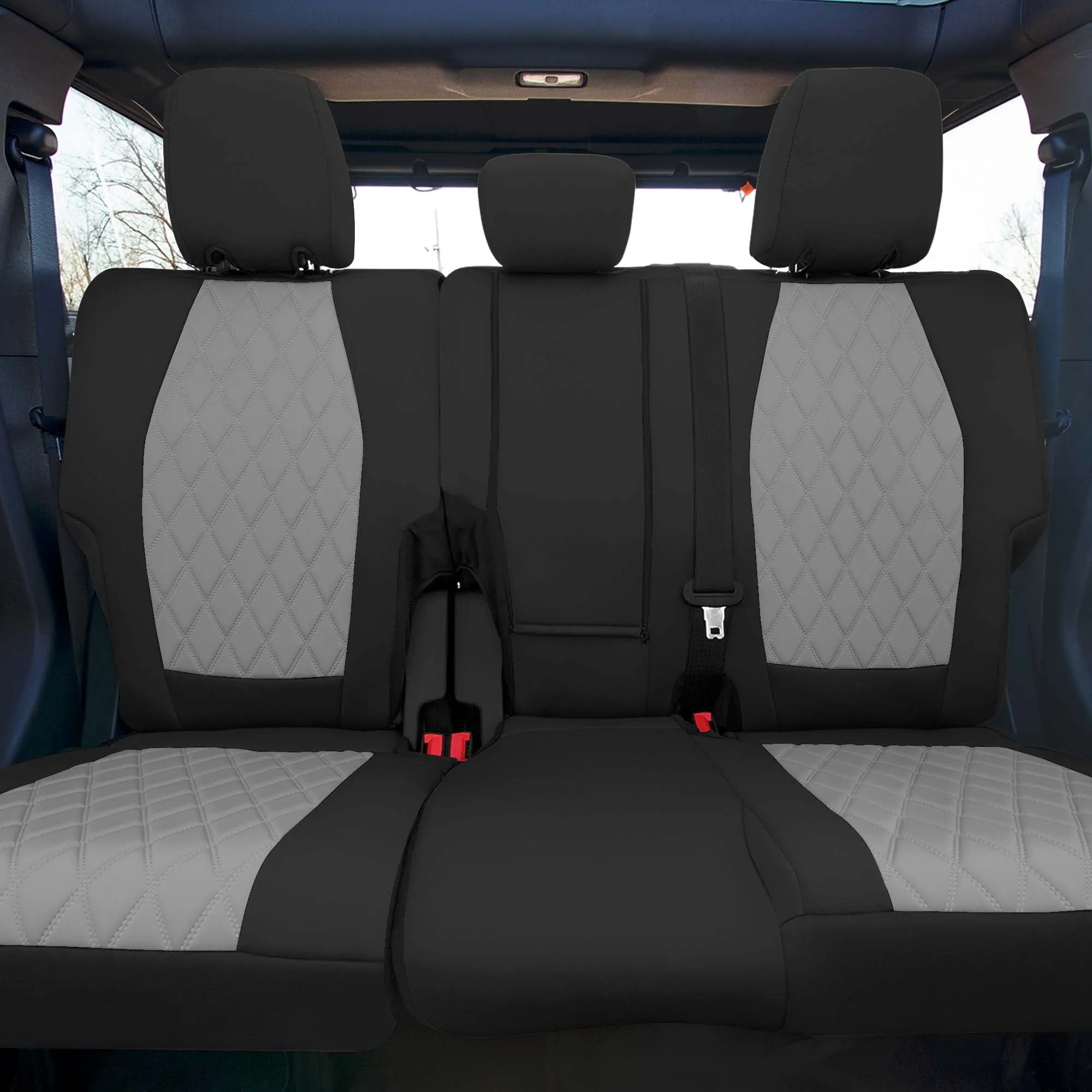 Ford Bronco Full Size SUV 2021-2024 - Rear Set Seat Covers  - Gray Ultraflex Neoprene