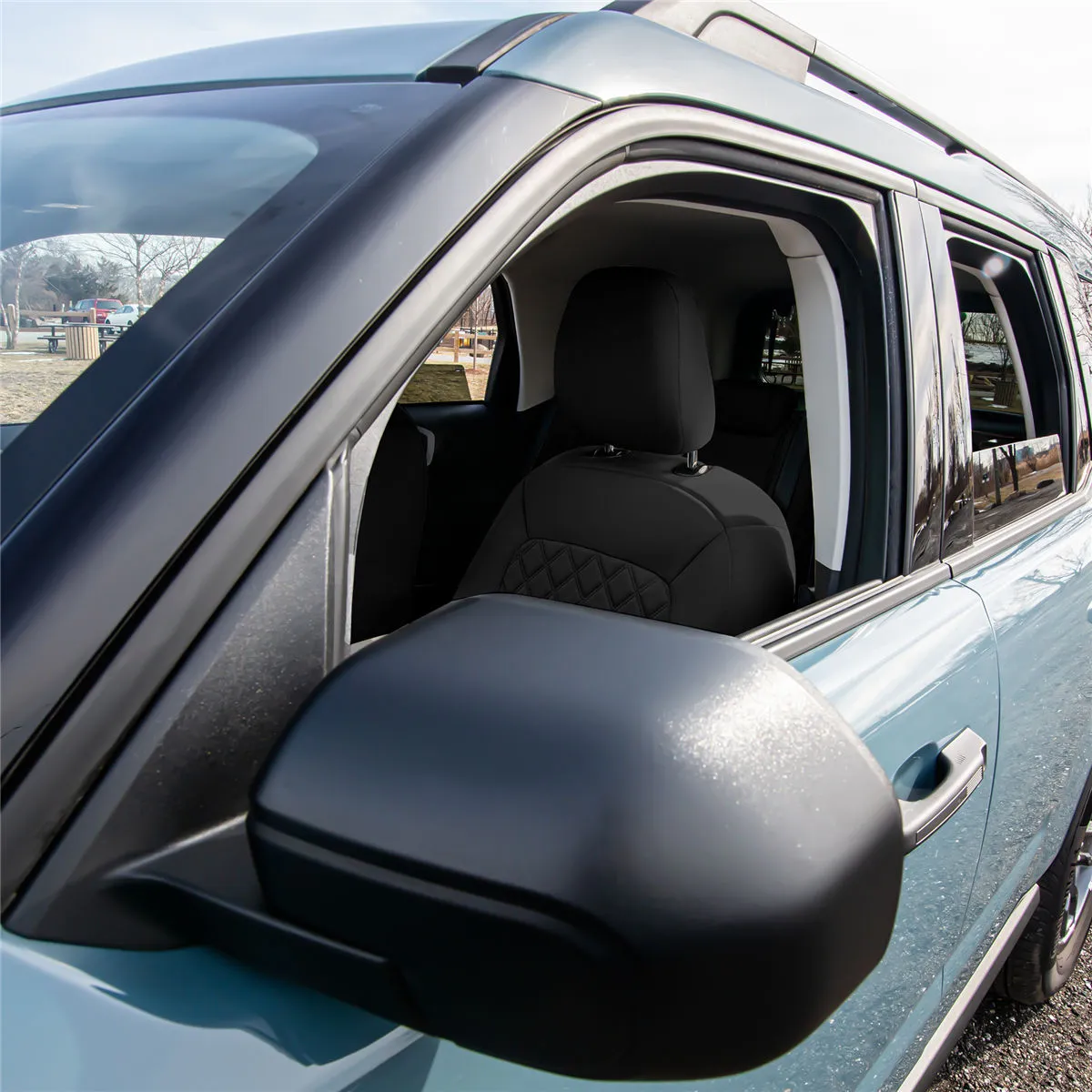 Ford Bronco Sport 2021-2024 - Front Set Seat Covers  -  Black Ultraflex Neoprene