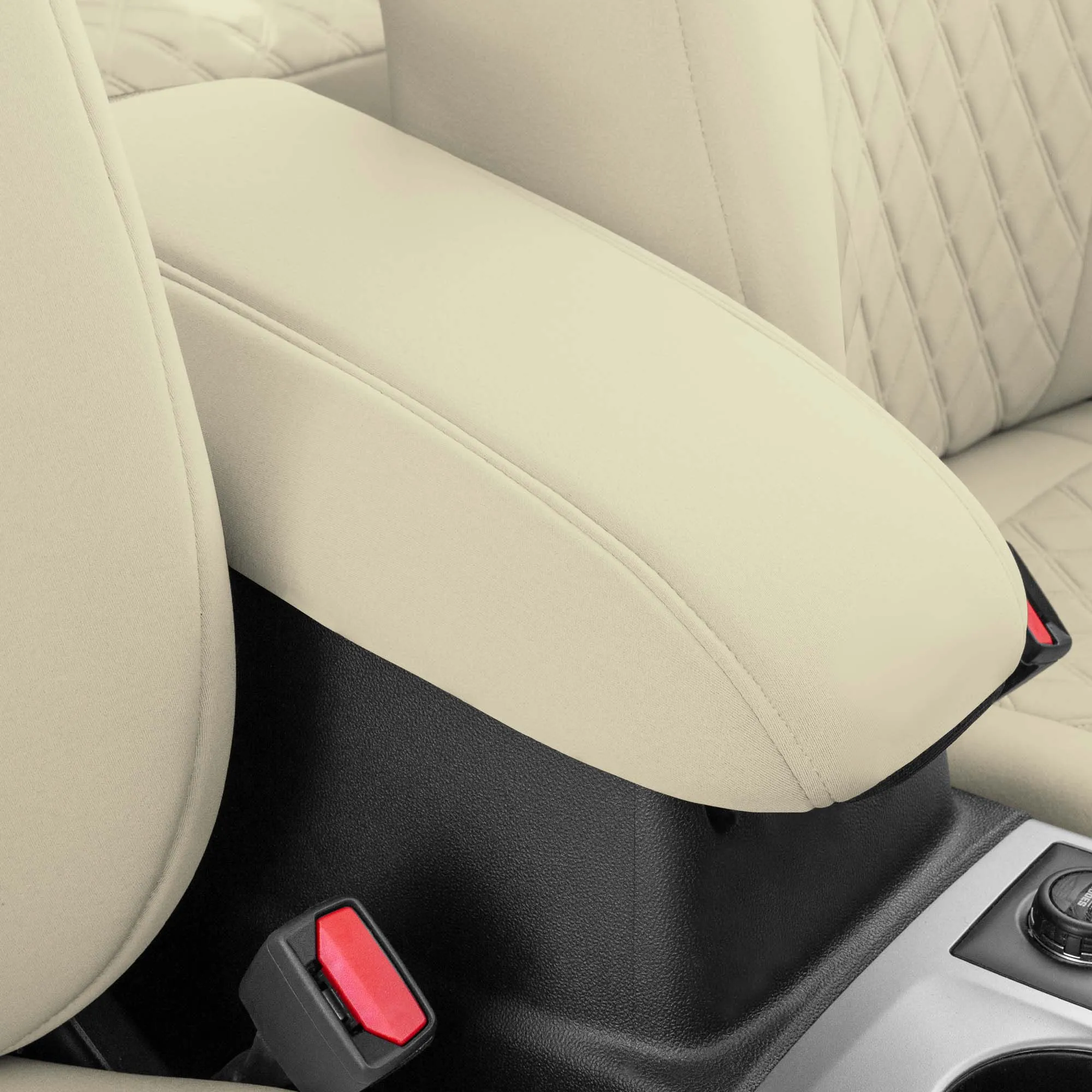 Ford Bronco Sport 2021-2024 - Front Set Seat Covers  -  Solid Beige Ultraflex Neoprene