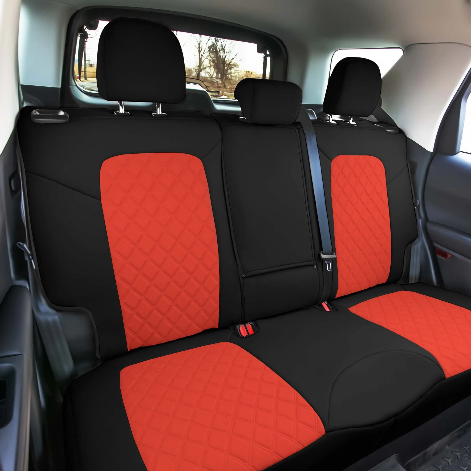 Ford Bronco Sport 2021-2024 - Full Set Seat Covers  -  Red Ultraflex Neoprene