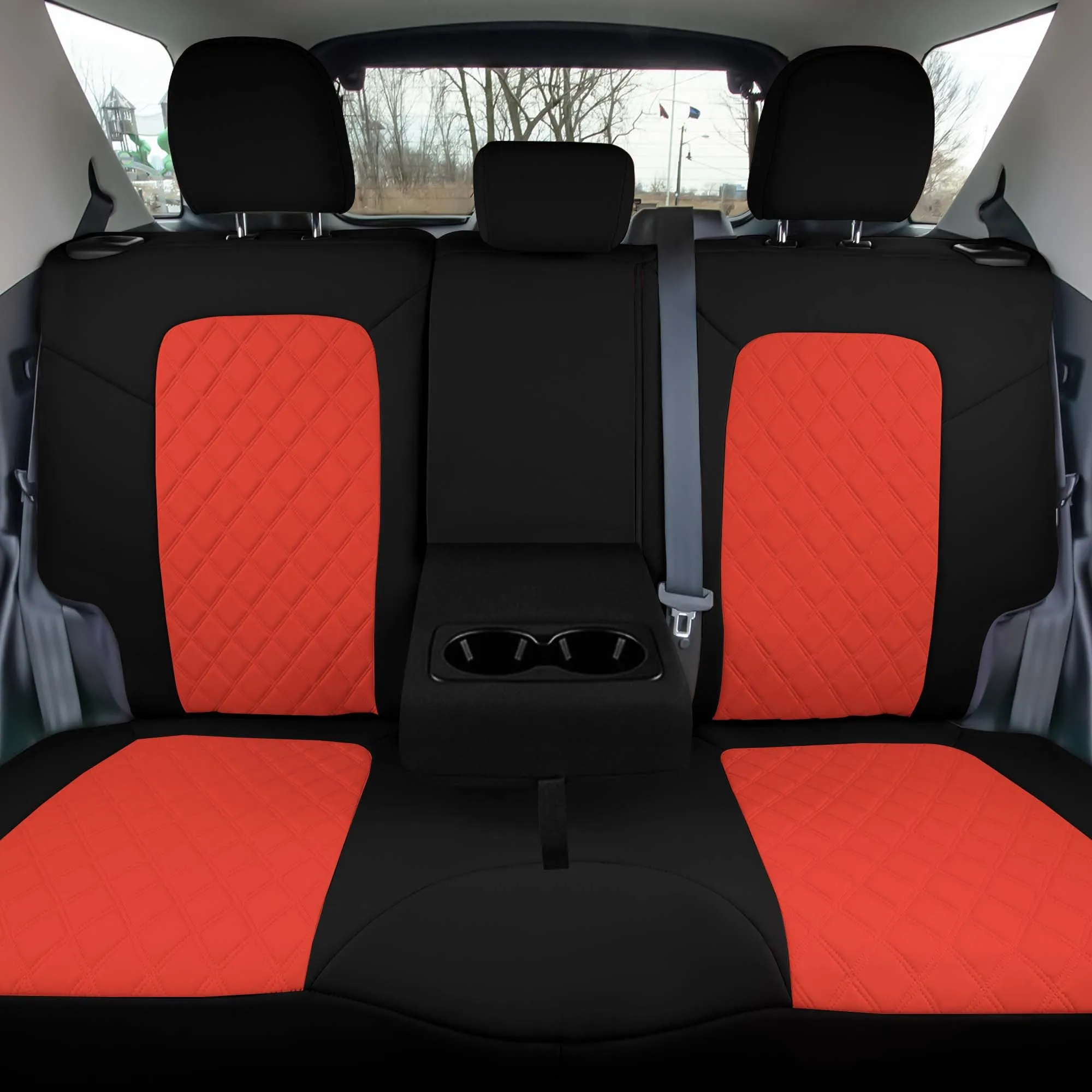 Ford Bronco Sport 2021-2024 - Full Set Seat Covers  -  Red Ultraflex Neoprene