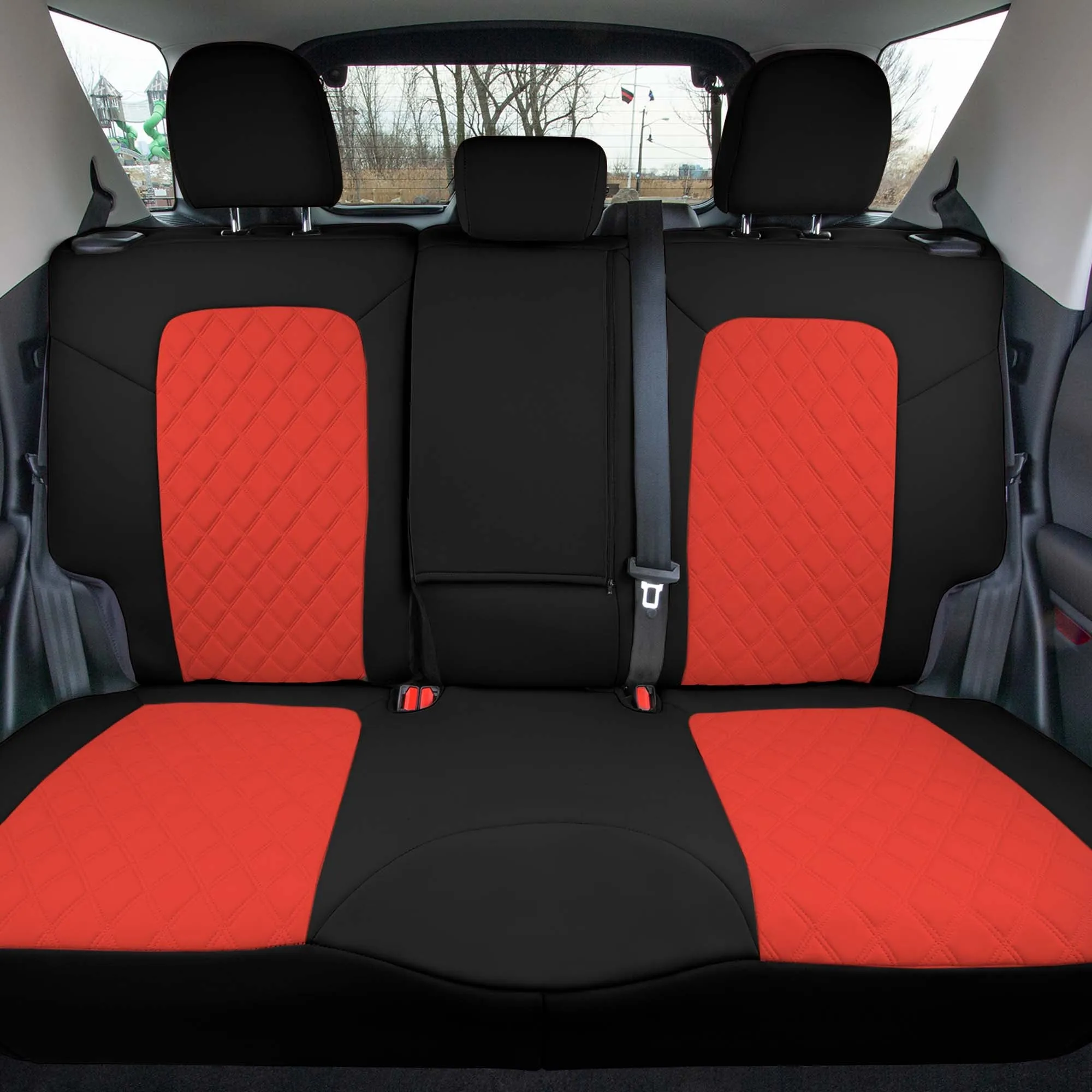 Ford Bronco Sport 2021-2024 - Full Set Seat Covers  -  Red Ultraflex Neoprene