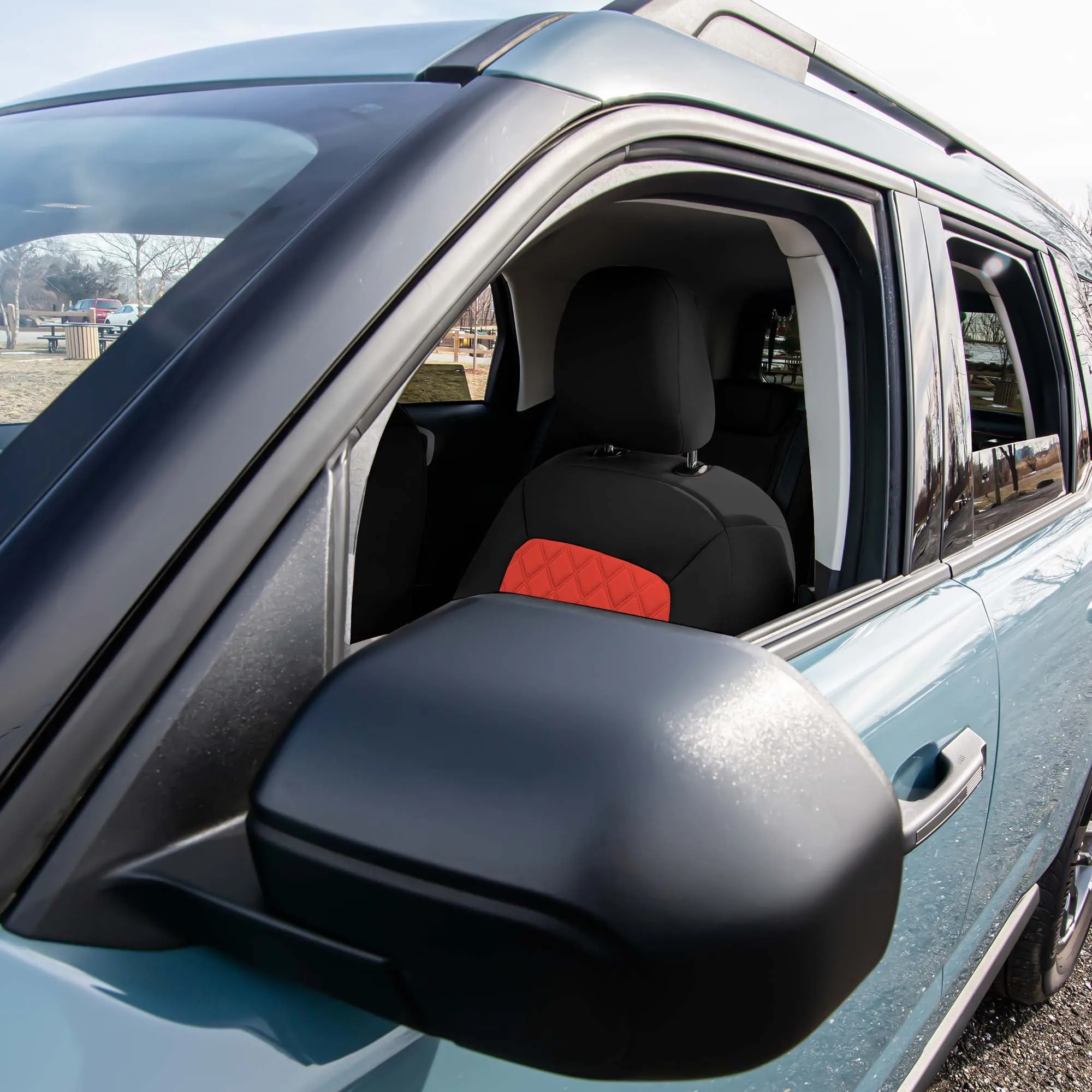 Ford Bronco Sport 2021-2024 - Full Set Seat Covers  -  Red Ultraflex Neoprene