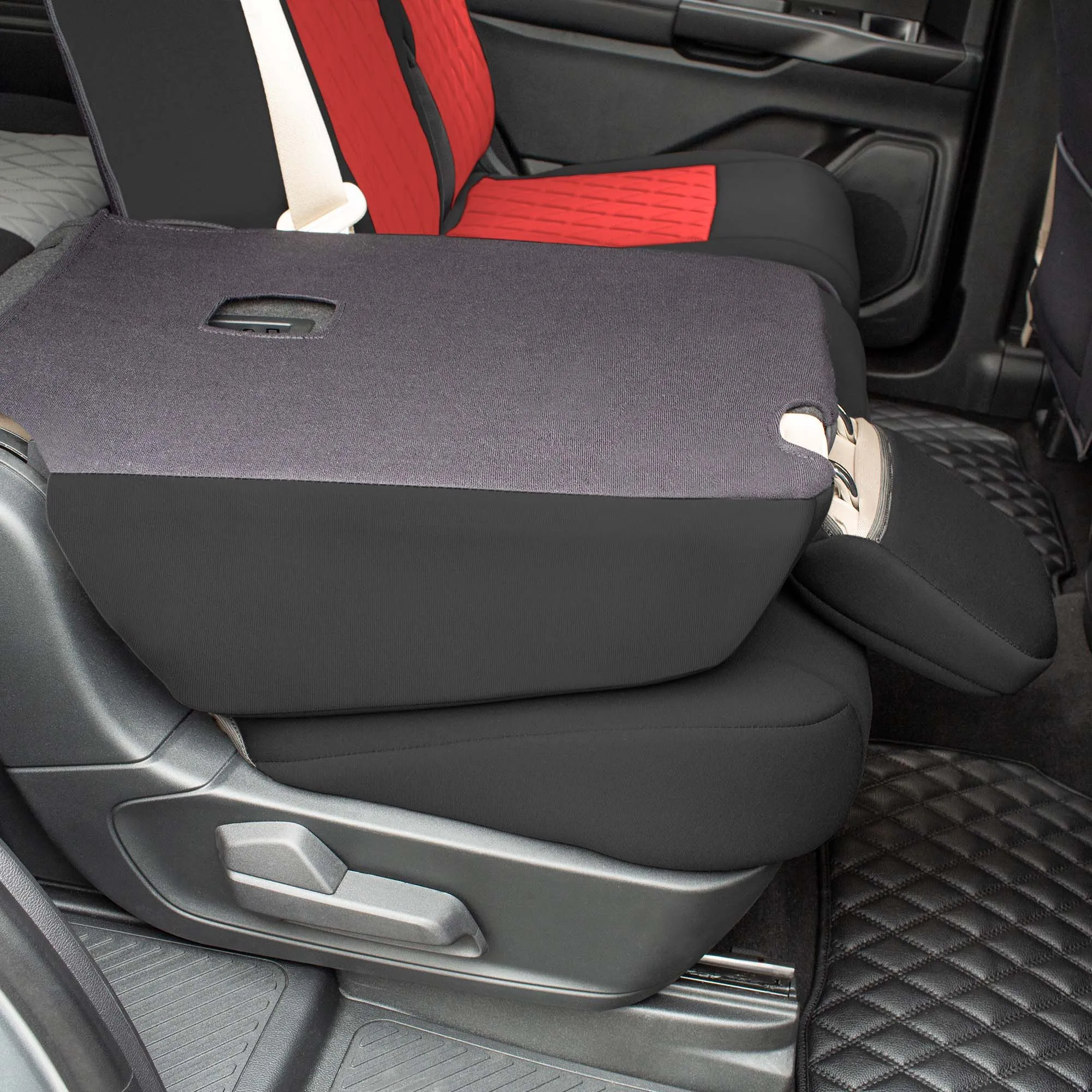 Ford Explorer Base 2020-2024  - 2nd Row Set Seat Covers  -  Red Ultraflex Neoprene