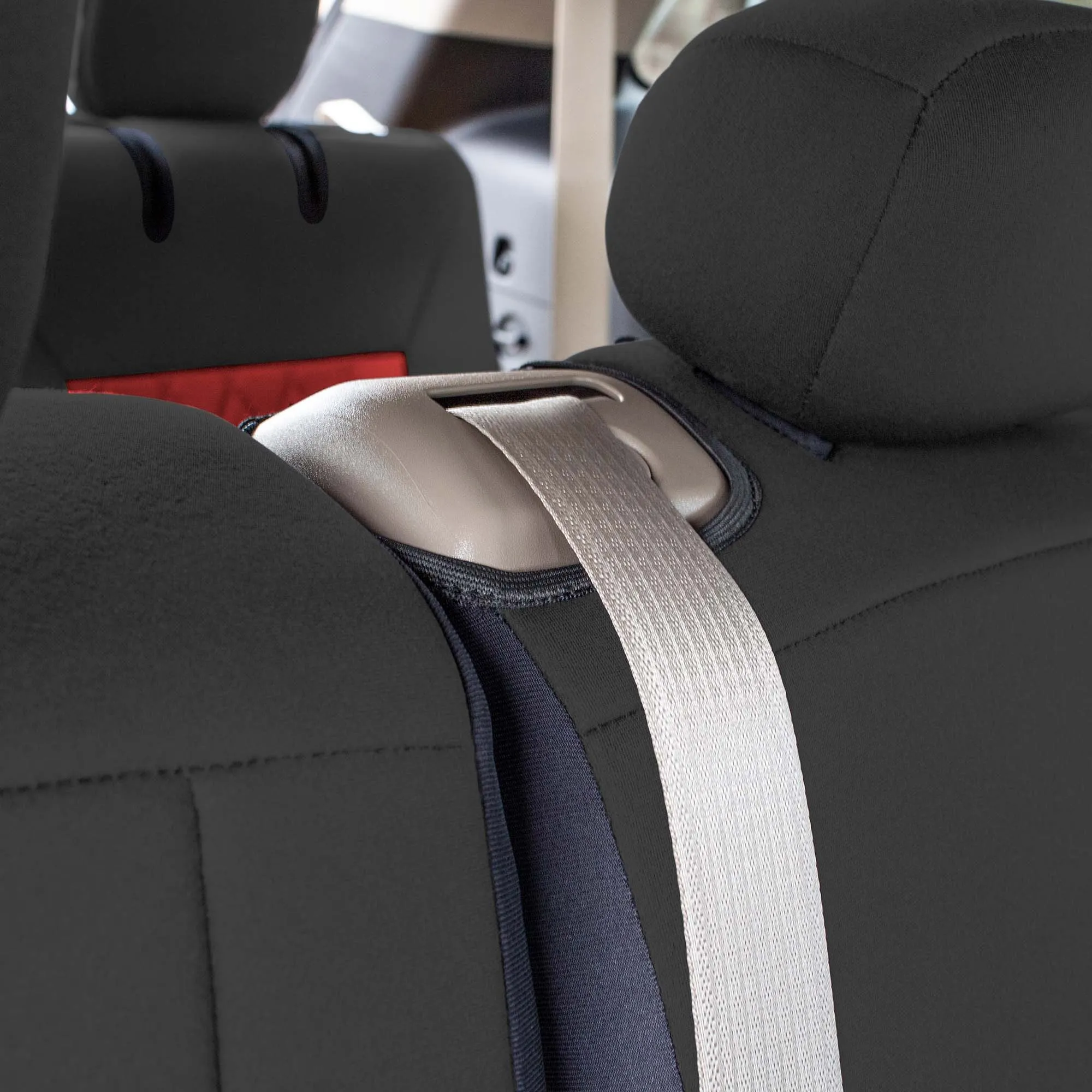 Ford Explorer Base 2020-2024  - 2nd Row Set Seat Covers  -  Red Ultraflex Neoprene