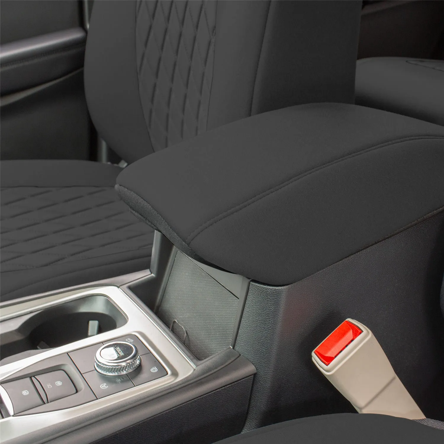 Ford Explorer Base 2020-2024  - Full Set Seat Covers  -  Black Ultraflex Neoprene