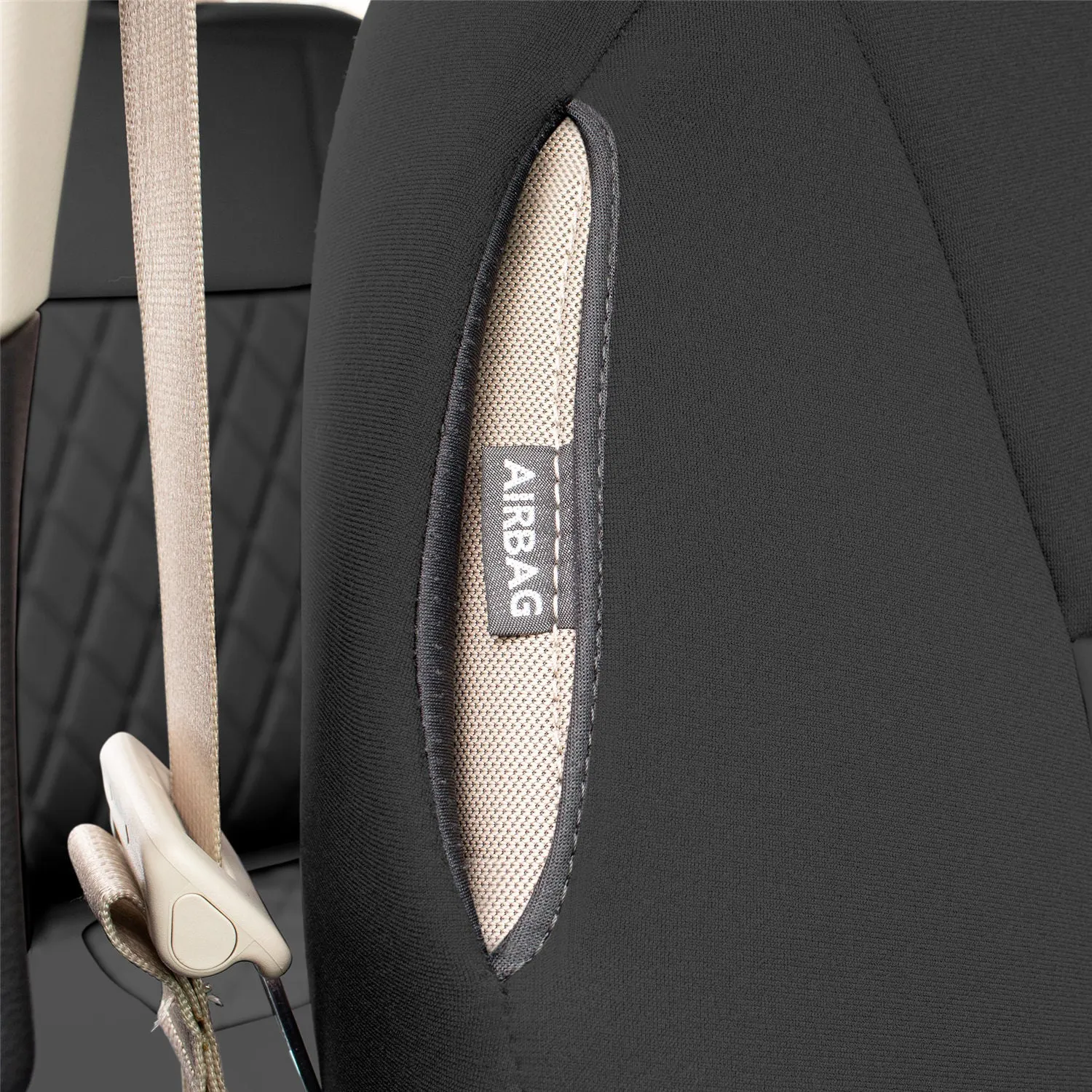 Ford Explorer Base 2020-2024  - Full Set Seat Covers  -  Black Ultraflex Neoprene