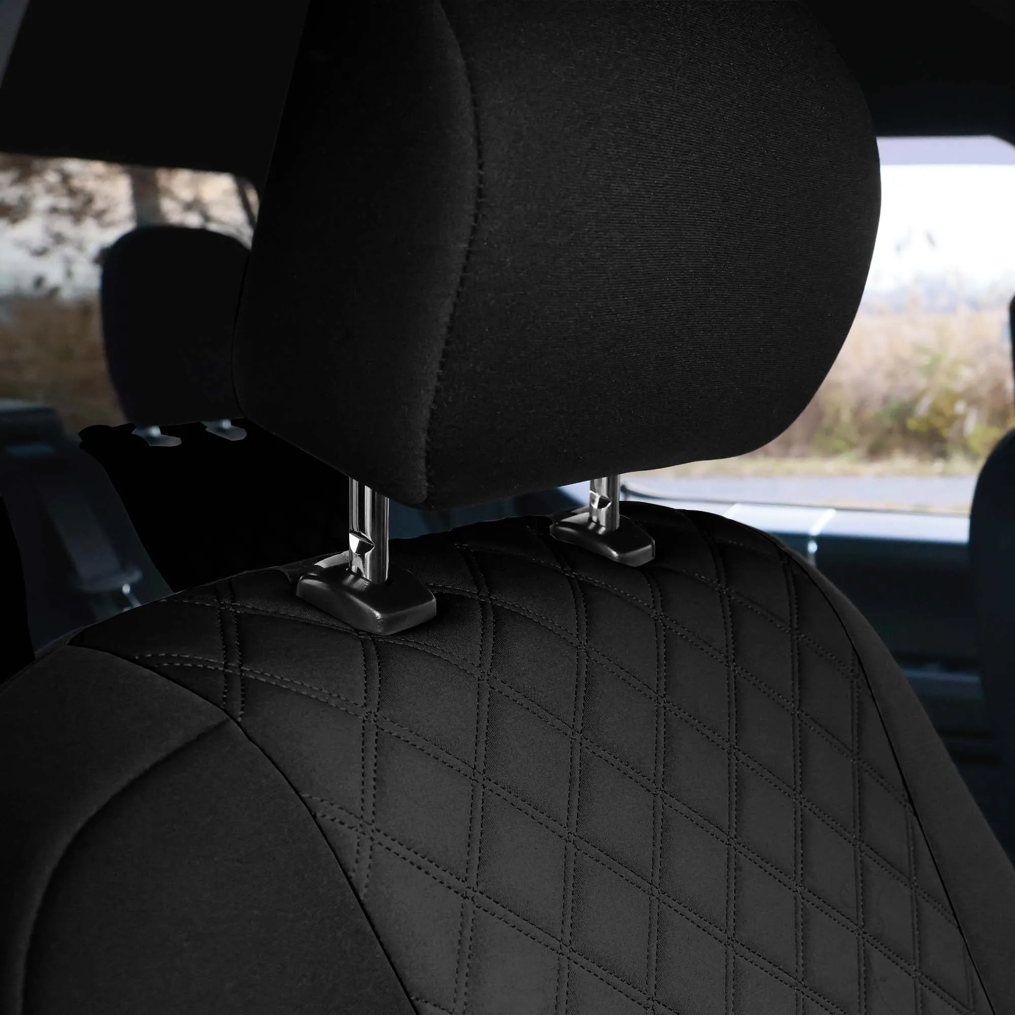 Ford F-150 2015-2024  - Ford F-250 F-350 F-450 2017-2022 - Full Set Seat Covers - Black Ultraflex Neoprene