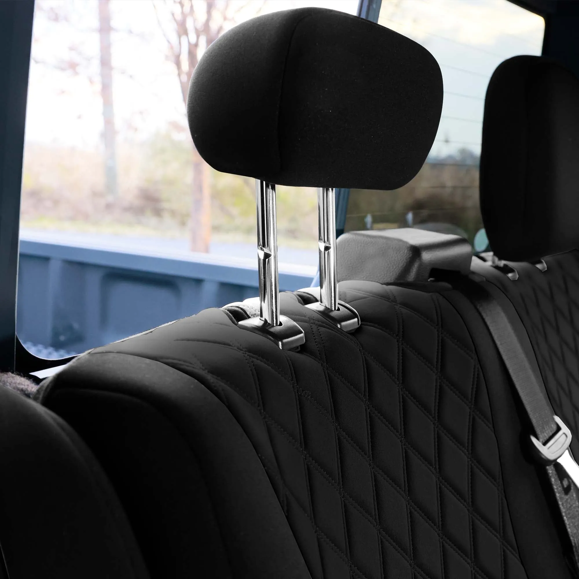 Ford F-150 2015-2024  - Ford F-250 F-350 F-450 2017-2022 - Full Set Seat Covers - Black Ultraflex Neoprene
