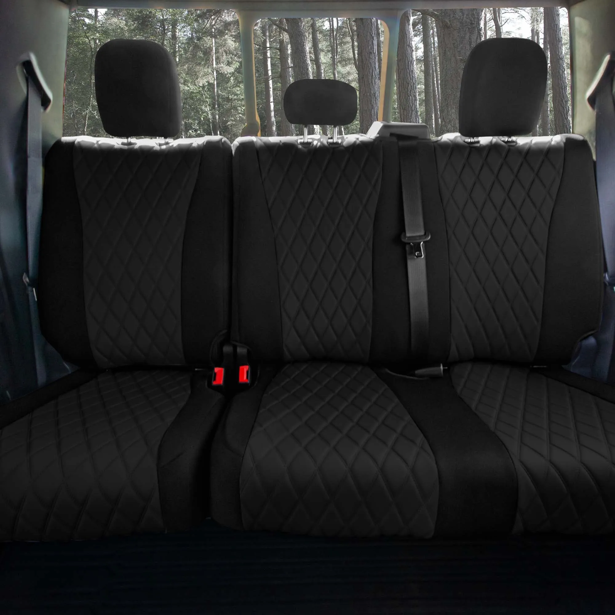 Ford F-150 2015-2024  - Ford F-250 F-350 F-450 2017-2022 - Full Set Seat Covers - Black Ultraflex Neoprene
