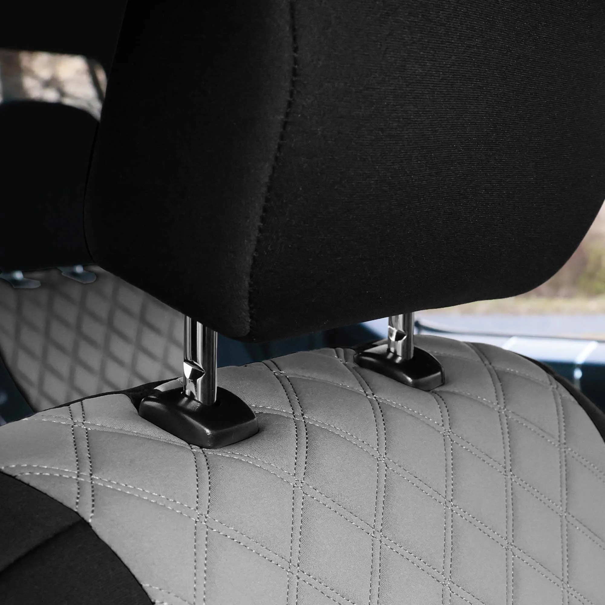 Ford F-150 2015-2024  - Ford F-250 F-350 F-450 2017-2022 - Full Set Seat Covers - Gray Ultraflex Neoprene