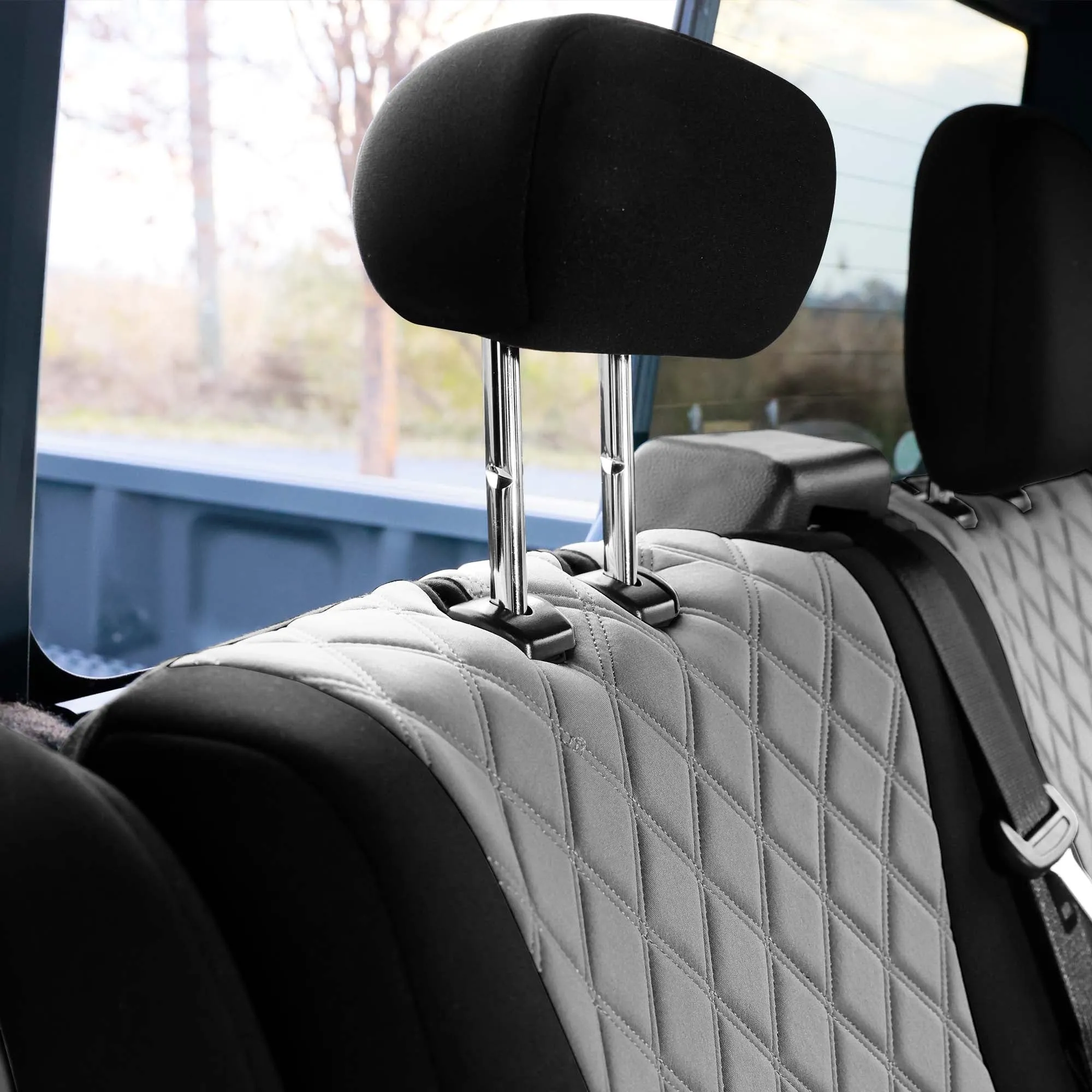 Ford F-150 2015-2024  - Ford F-250 F-350 F-450 2017-2022 - Full Set Seat Covers - Gray Ultraflex Neoprene