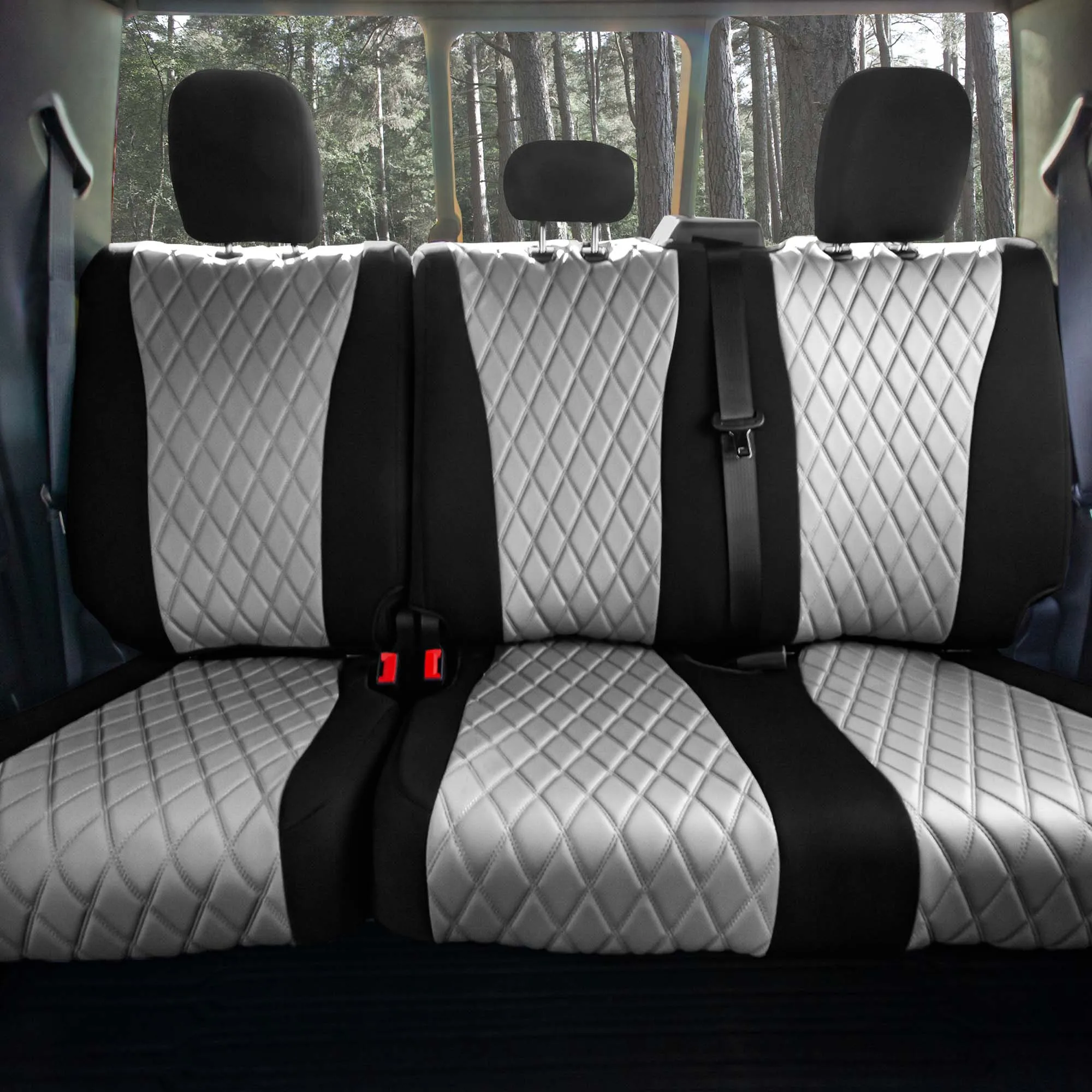 Ford F-150 2015-2024  - Ford F-250 F-350 F-450 2017-2022 - Full Set Seat Covers - Gray Ultraflex Neoprene