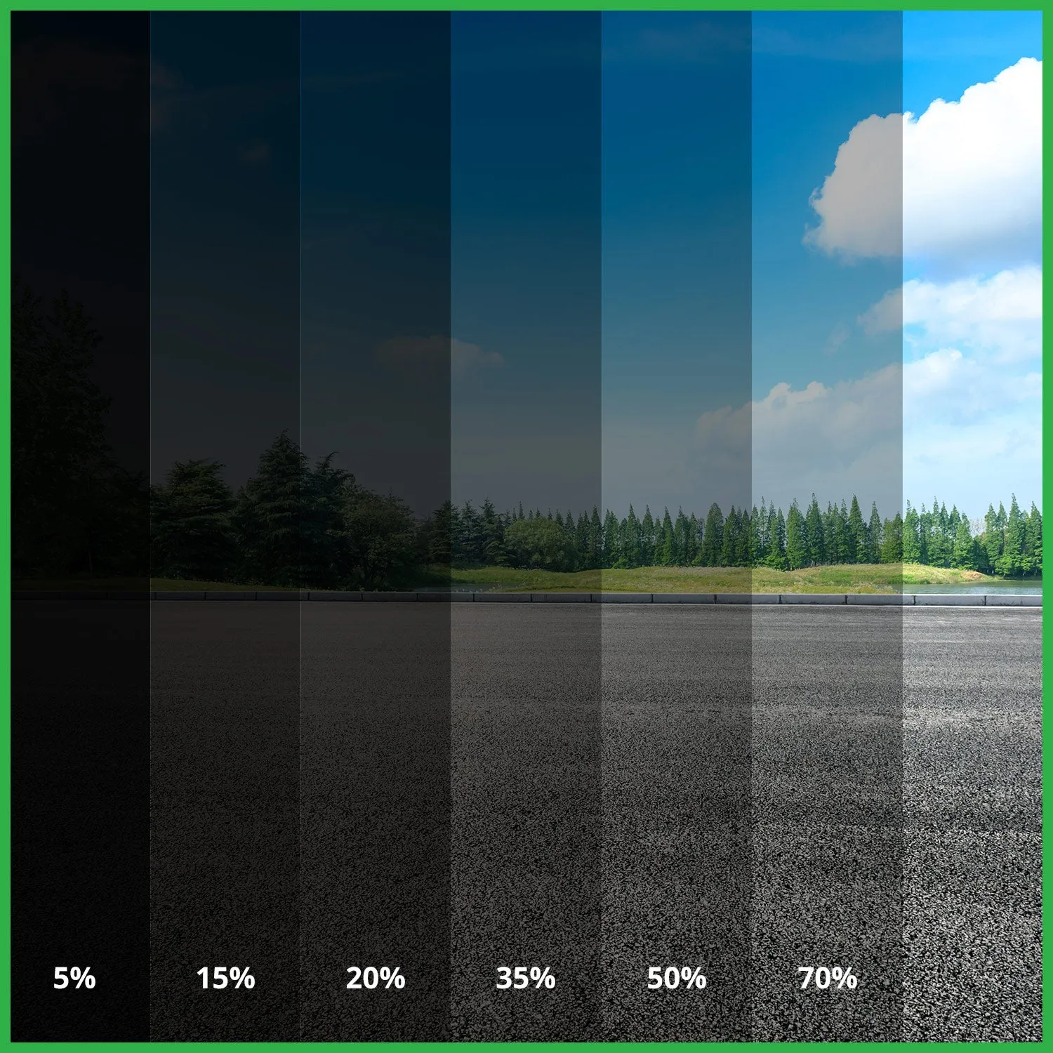 Front Side Windows | Ceramic Tint Pattern