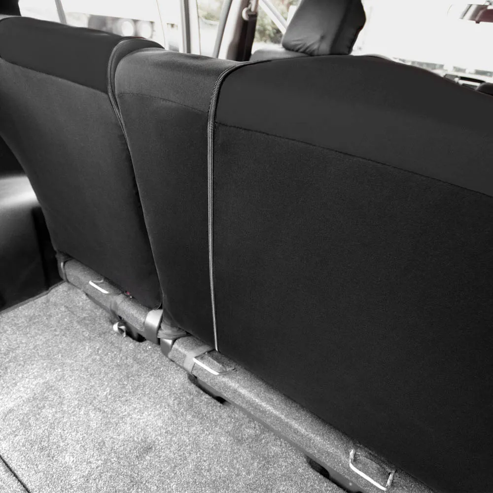 Full Coverage Flat Cloth Seat Covers - Rear Black