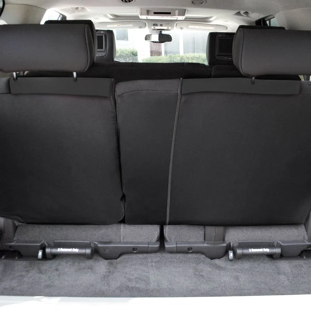 Full Coverage Flat Cloth Seat Covers - Rear Black
