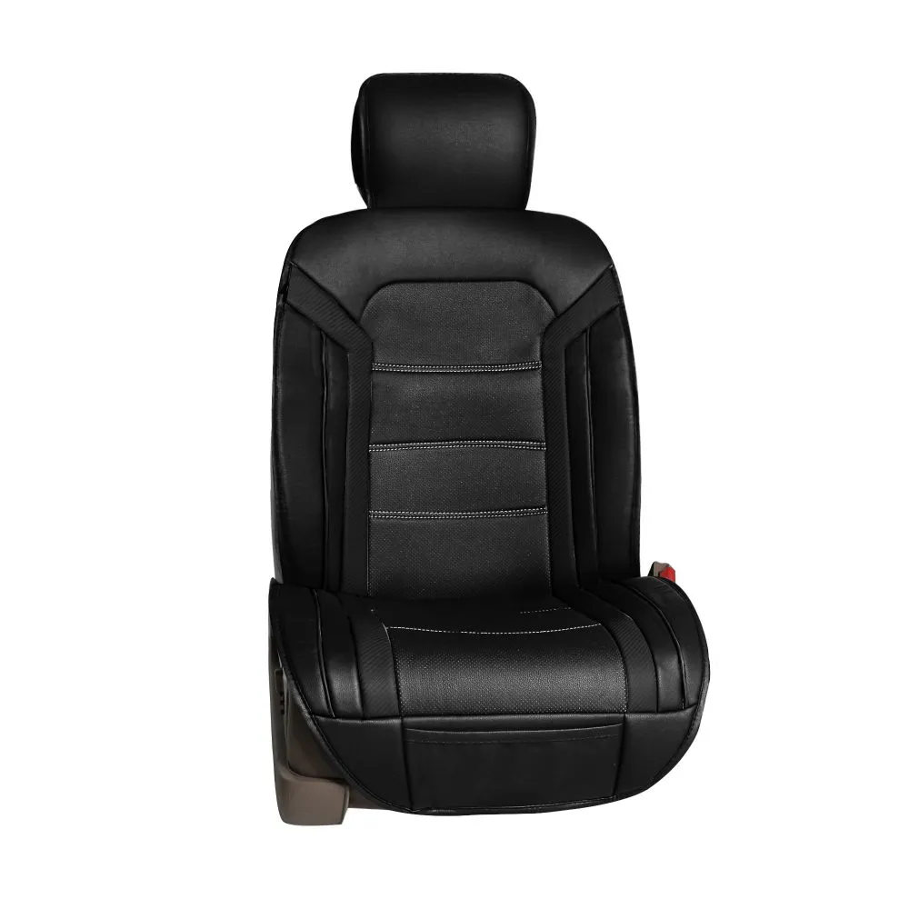 Futuristic Faux Leather Seat Cushions - Full Set Black