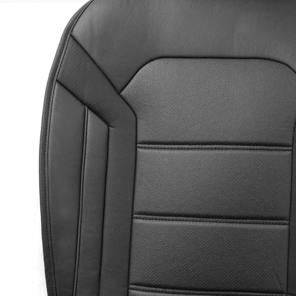 Futuristic Faux Leather Seat Cushions - Full Set Black