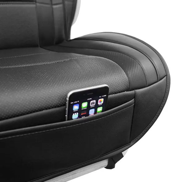 Futuristic Faux Leather Seat Cushions - Full Set Black