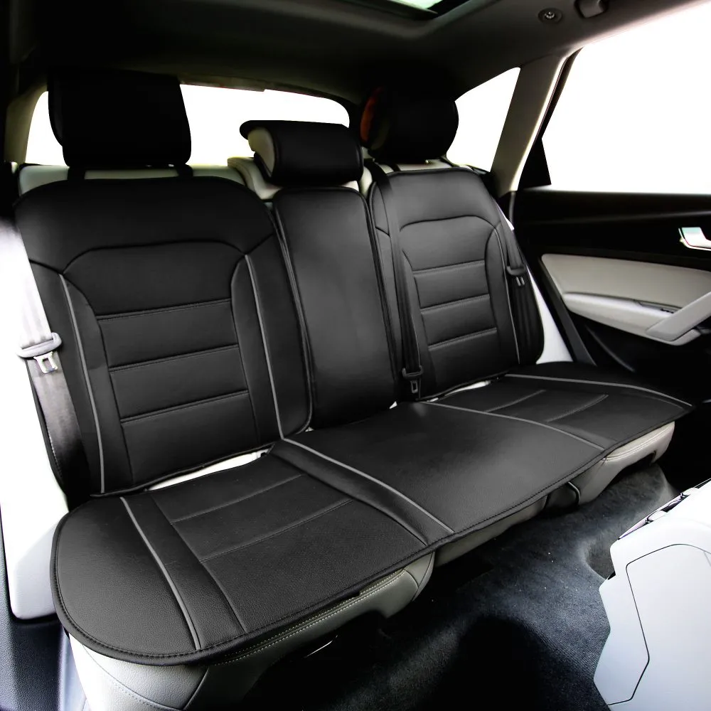 Futuristic Faux Leather Seat Cushions - Full Set Gray