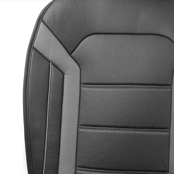 Futuristic Faux Leather Seat Cushions - Full Set Gray