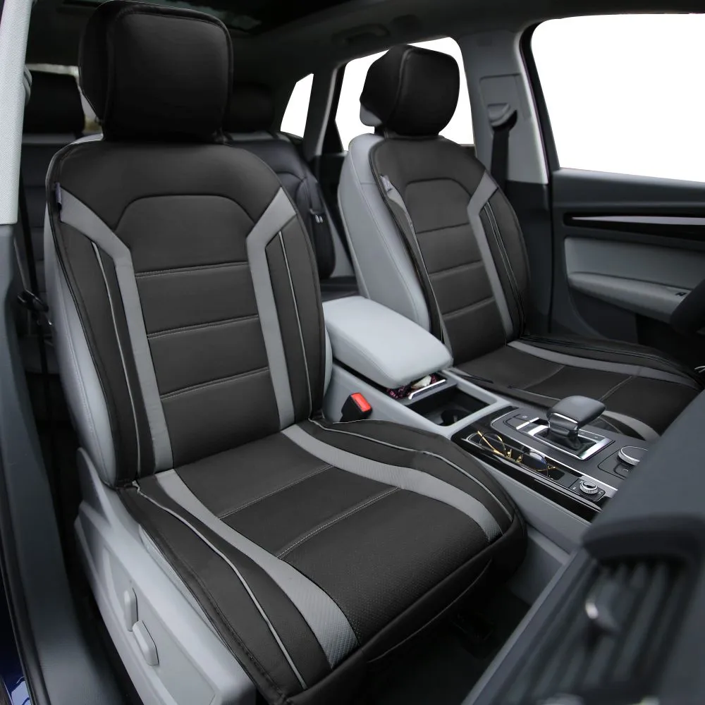Futuristic Faux Leather Seat Cushions - Full Set Gray