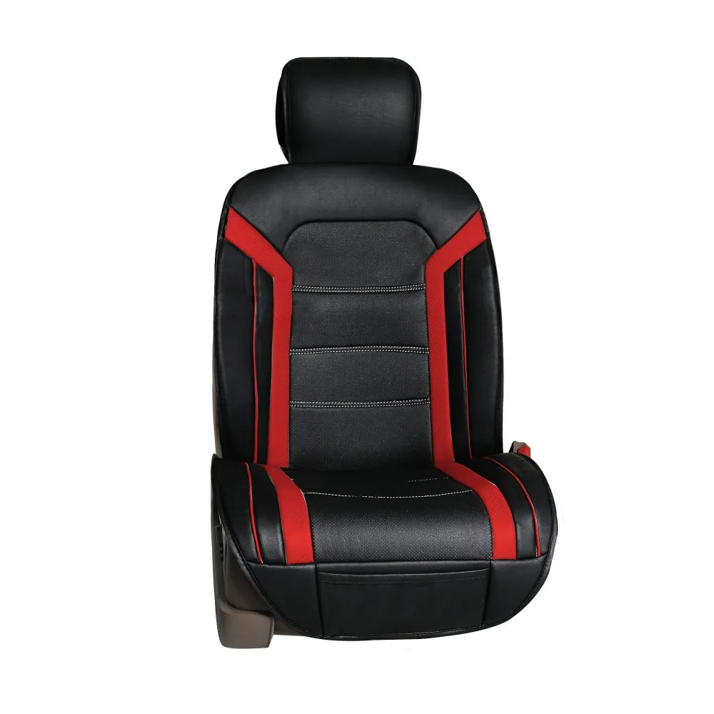 Futuristic Faux Leather Seat Cushions - Full Set Red