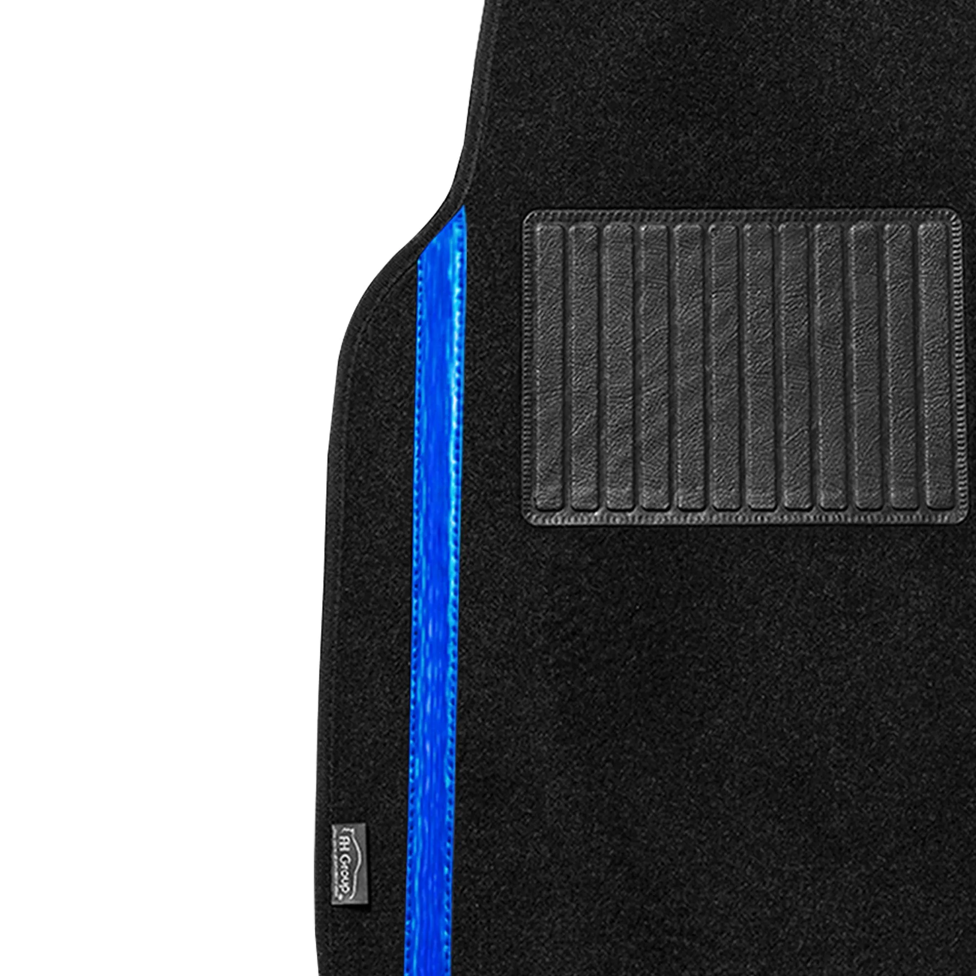 Galaxy13 Metallic Stripe Non-Slip Carpet Floor Mats - Full Set Blue