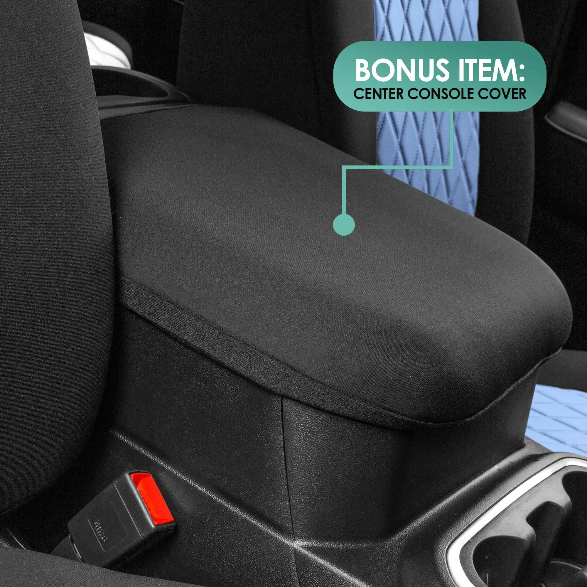 GMC Sierra 1500 2500HD 3500HD SLT | AT4 | DENALI 2019-2023 - Front Set Seat Covers - Blue Ultraflex Neoprene