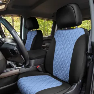 GMC Sierra 1500 2500HD 3500HD SLT | AT4 | DENALI 2019-2023 - Front Set Seat Covers - Blue Ultraflex Neoprene