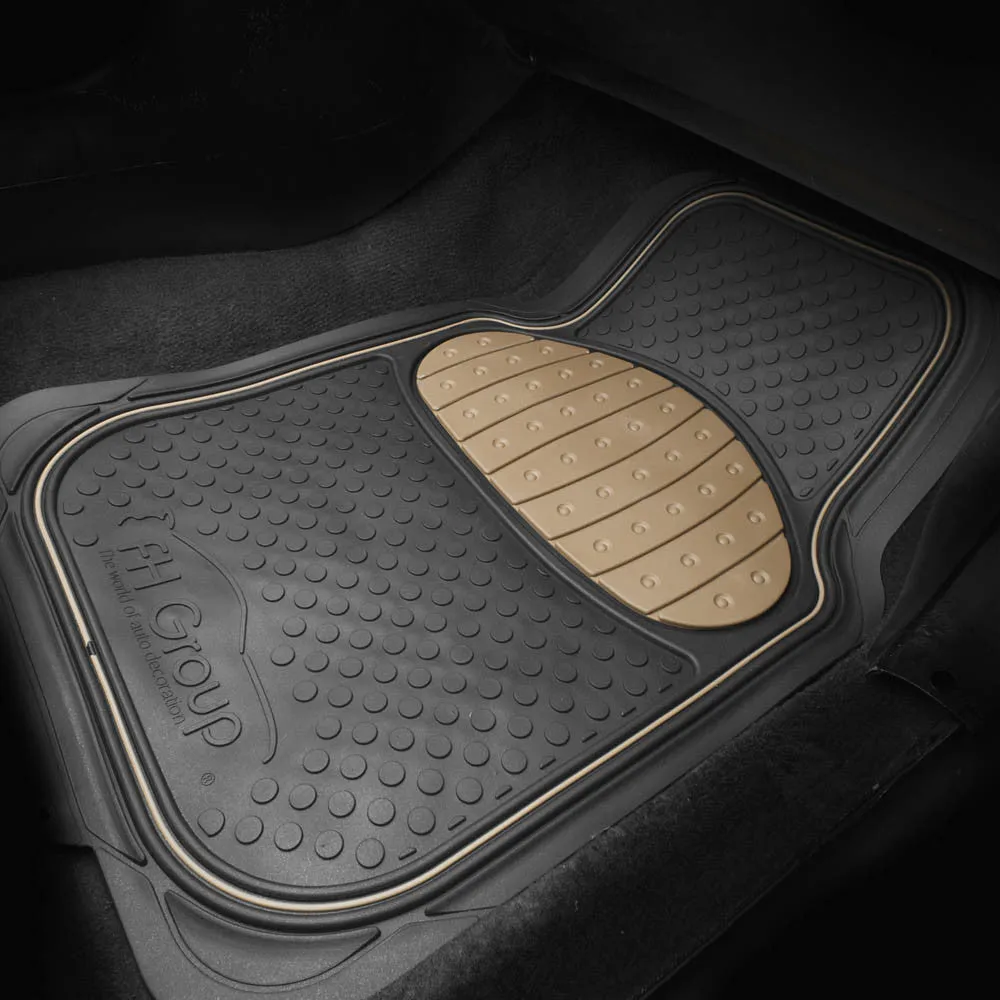 Heavy Duty ClimaProof Trimmable Touchdown Non-Slip Rubber Floor Mats Beige